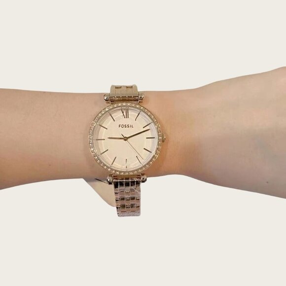 Fossil BQ3498 Tillie Three-Hand Gold-Tone Stainless Steel Watch - Picture 2 of 4